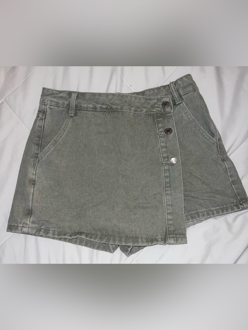 denim skort